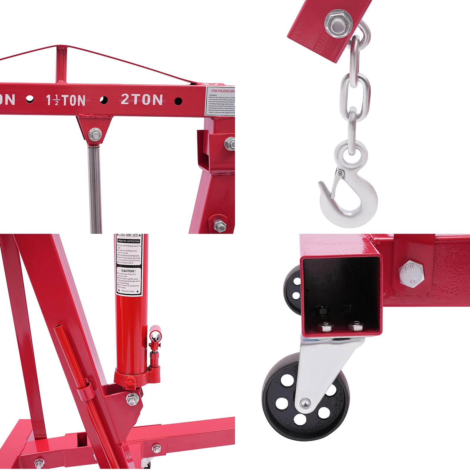 Amazon.com: Aupitolt 2 Ton (4400lbs) Hydraulic Engine Hoist